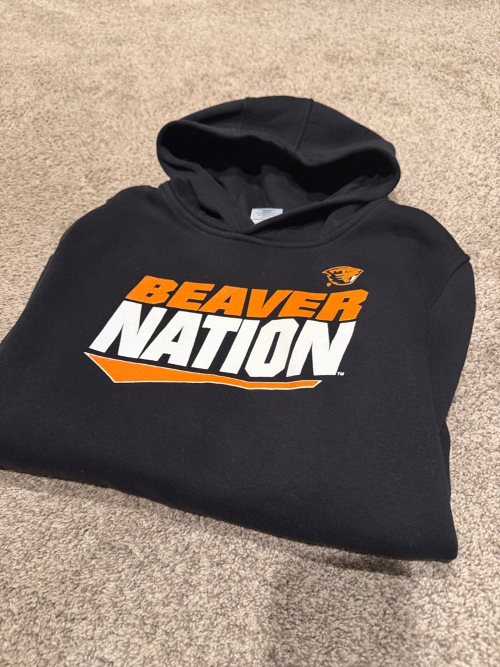 Beaver Nation Kids' Black Pullover Hoodie